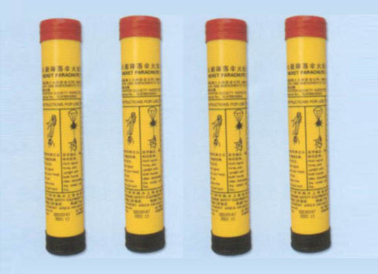 Marine Red Flare Parachute Distress Signal
